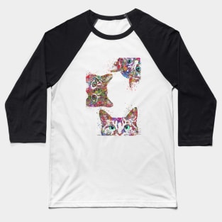 Peeking cat Baseball T-Shirt